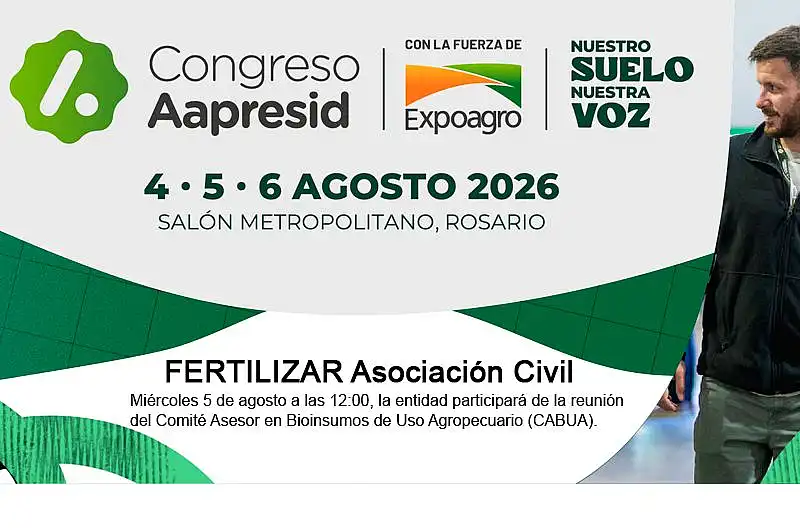 FERTILIZAR AC participará en el Congreso Aapresid 2026 con foco en la salud del suelo y los ...
